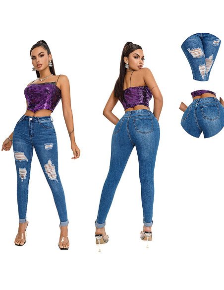 Jeans de Mezclilla para Mujer al Mayoreo en LHESH