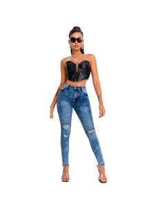Jeans de Mezclilla Ajustados para mujer Mayoreo en LHESH 2