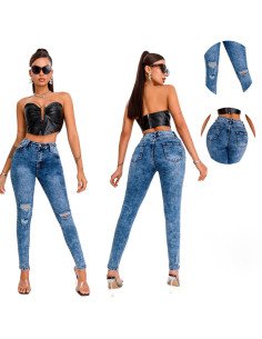 Jeans de Mezclilla Ajustados para mujer Mayoreo en LHESH