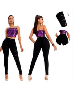 Jeans de Mezclilla Ajustados para mujer Mayoreo en LHESH