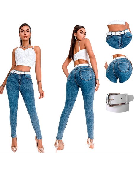 Jeans de Mezclilla Ajustados para mujer Mayoreo en LHESH