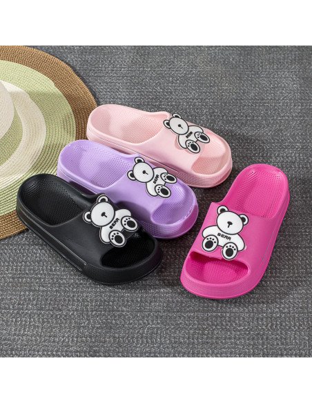 Sandalia de EVA para dama con diseño de osito al mayoreo en LHESH