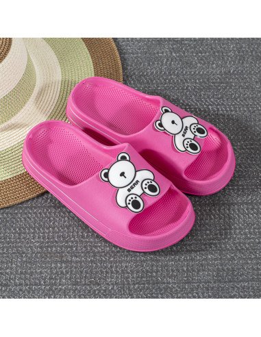 Sandalia de EVA para dama con diseño de osito al mayoreo en LHESH