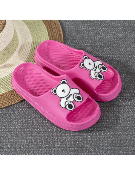 Sandalia de EVA para dama con diseño de osito al mayoreo en LHESH
