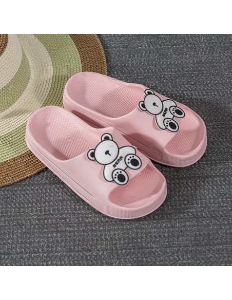 Sandalia de EVA para dama con diseño de osito al mayoreo en LHESH